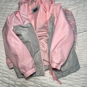 Eddie Bauer Kids Girls 7/8 Dual Layer Coat – Pink & Gray